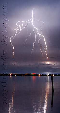 Cocoa Beach lightning by Chris Kridler